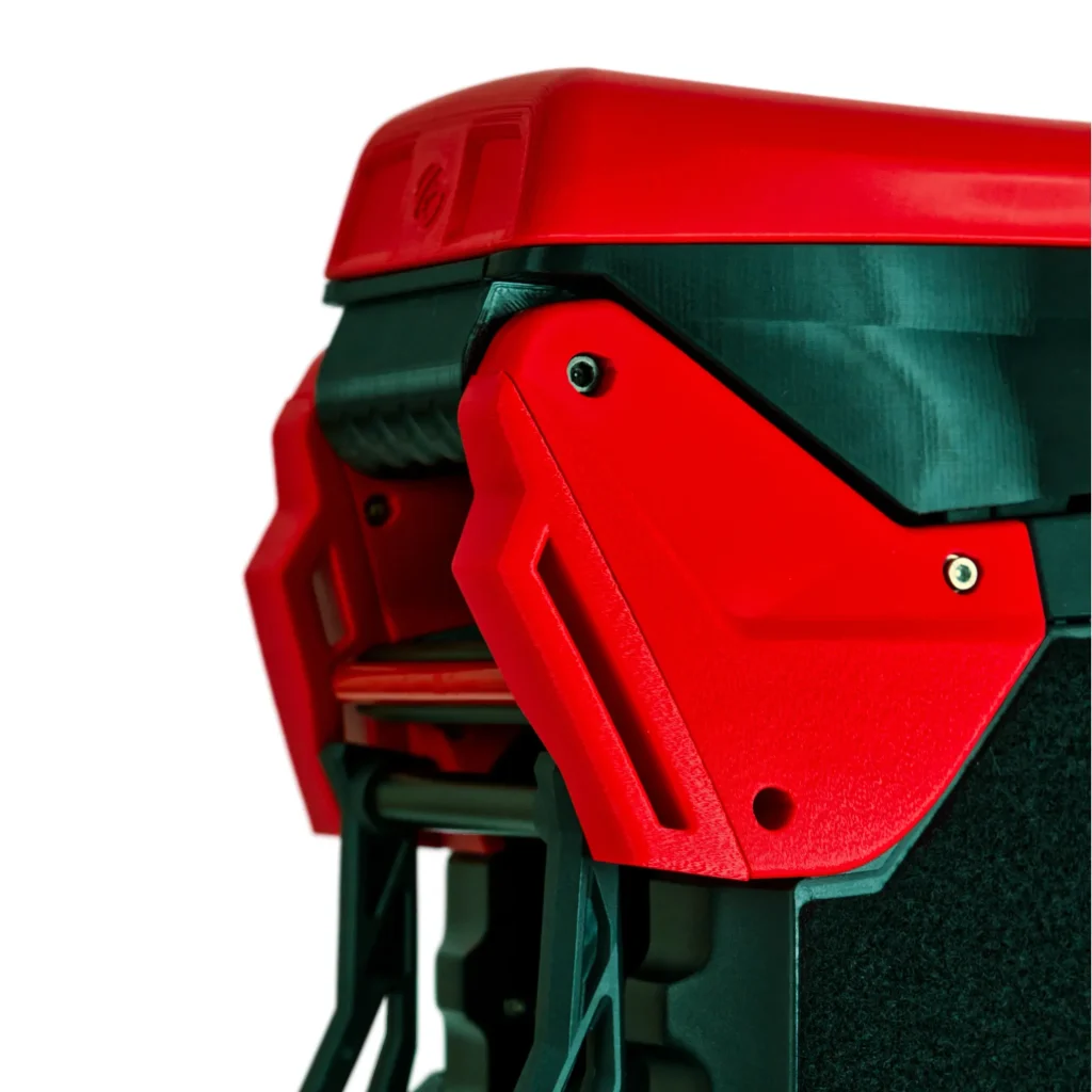 Rear view of Veteran Oryx Handle Bumper highlighting large accessory loop for bags, lights, cameras, and straps