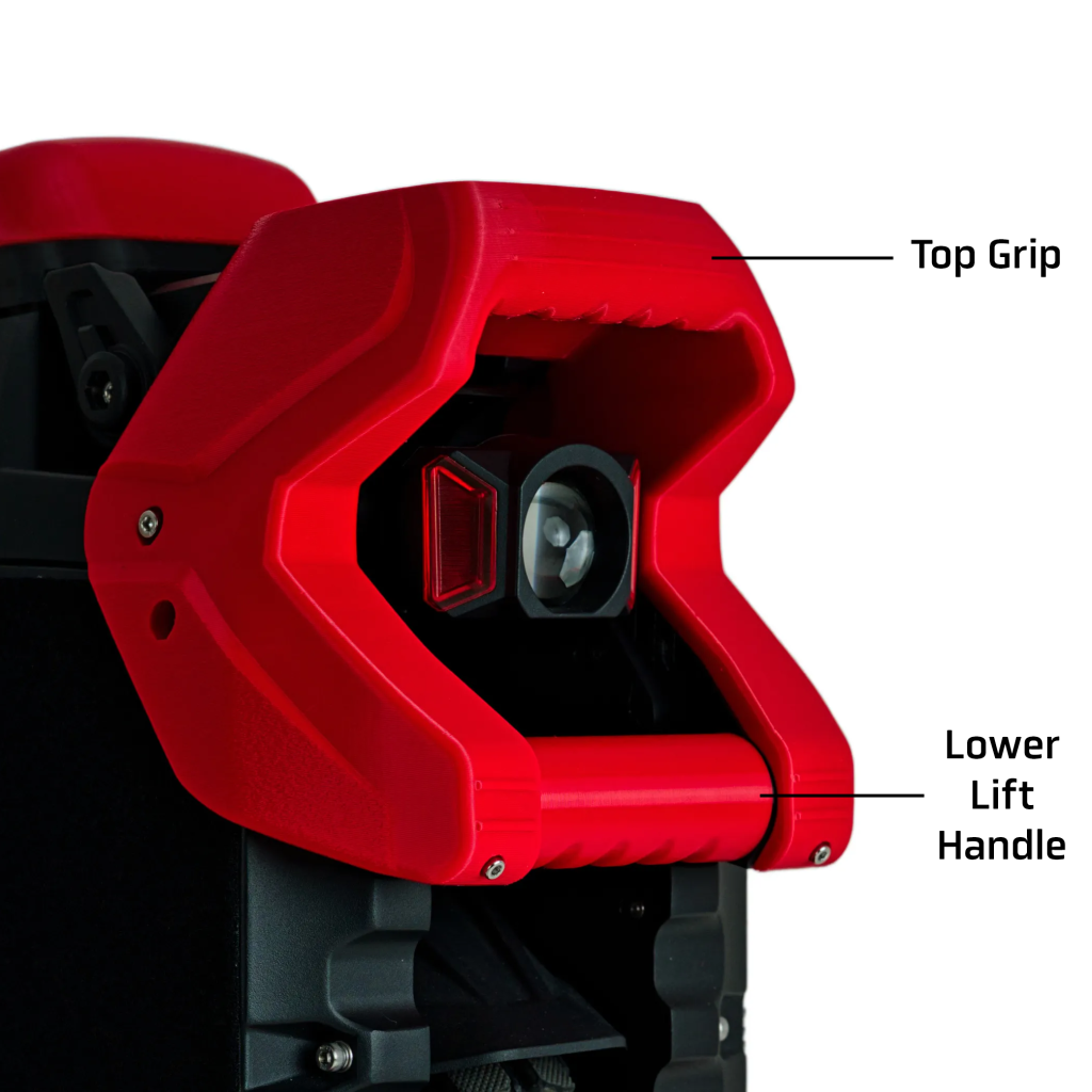 Smooth Front Bumper with dual-handle system and knee-friendly contours
